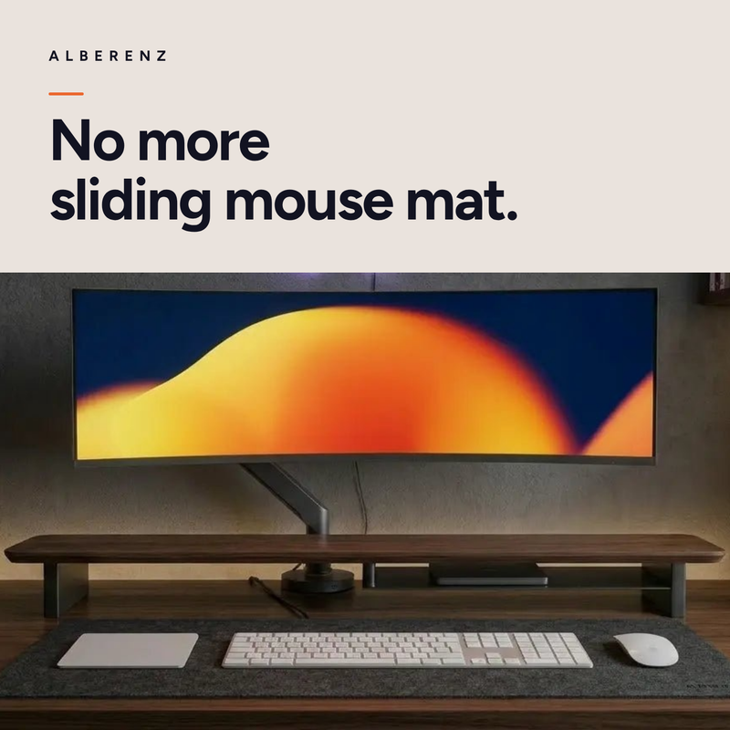 Desk pad - 30x90 cm - Dark Grey