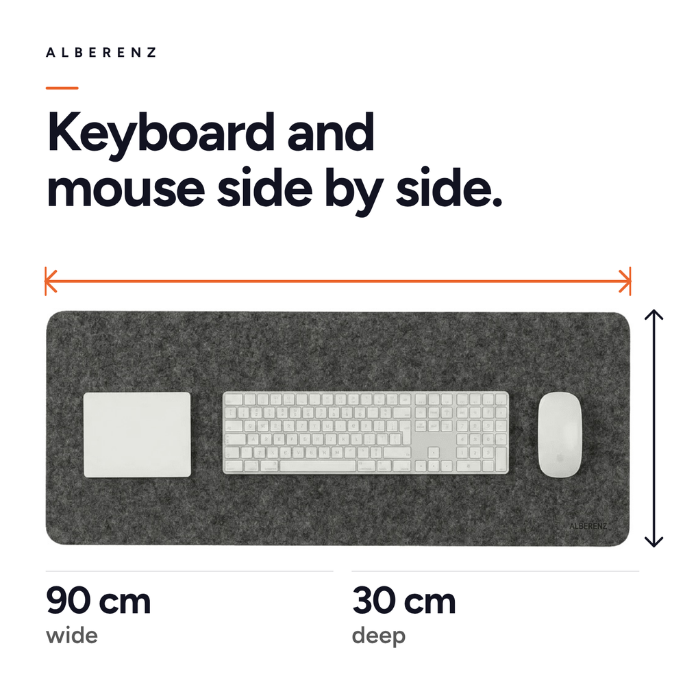 Desk pad - 30x90 cm - Dark Grey