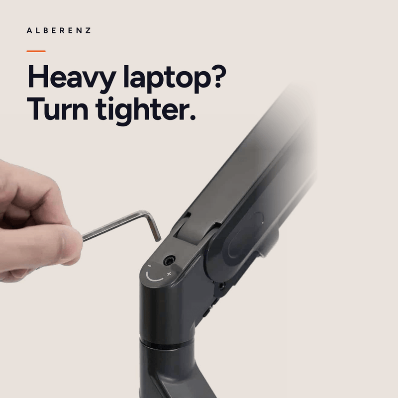 Alberenz® Brazo para Laptop con Resorte de Gas - Gris Oscuro