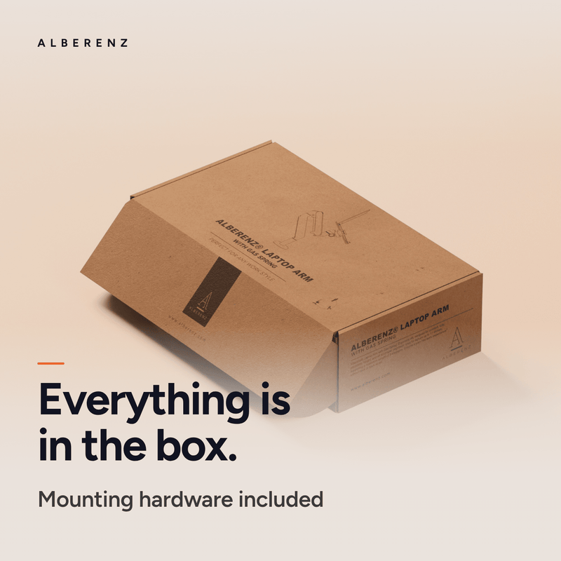 Alberenz® Brazo para Laptop con Resorte de Gas - Gris Oscuro