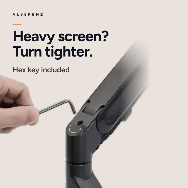 Alberenz® Single Monitor Arm Gas Spring Dark Gray