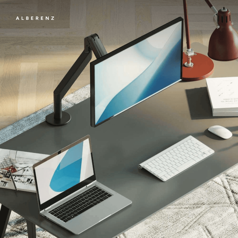 Alberenz® Single Monitor Arm Gas Spring Dark Gray