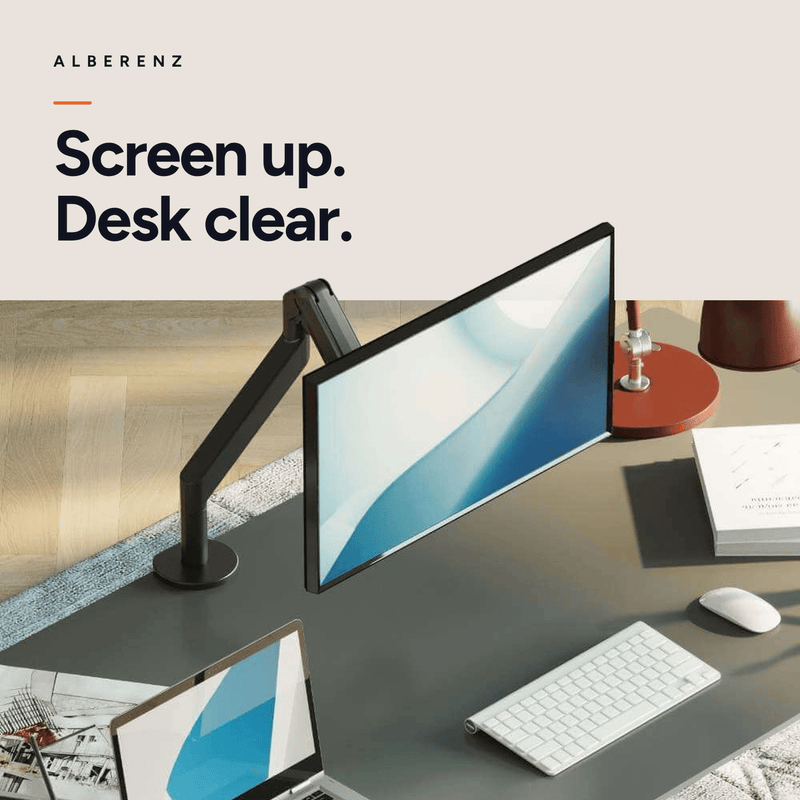 Alberenz® Single Monitor Arm Gas Spring Dark Gray