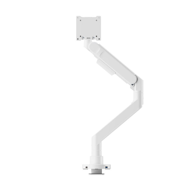 Alberenz® Support d'Écran à Vérin à Gaz Robuste Blanc (jusqu'à 57 pouces)