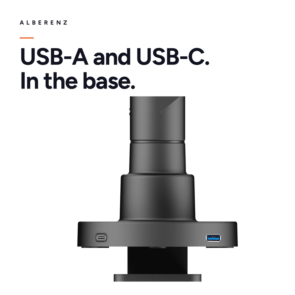 Alberenz® Support d'Écran à Vérin à Gaz Robuste (jusqu'à 57 pouces)