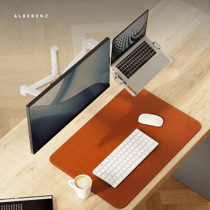 Alberenz® laptop monitorarm met gasveer zilver
