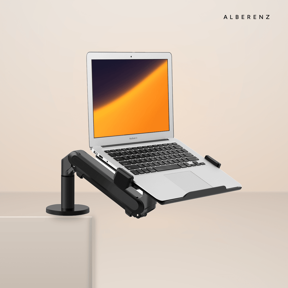 Alberenz® bras pour ordinateur portable à ressort à gaz - gris foncé