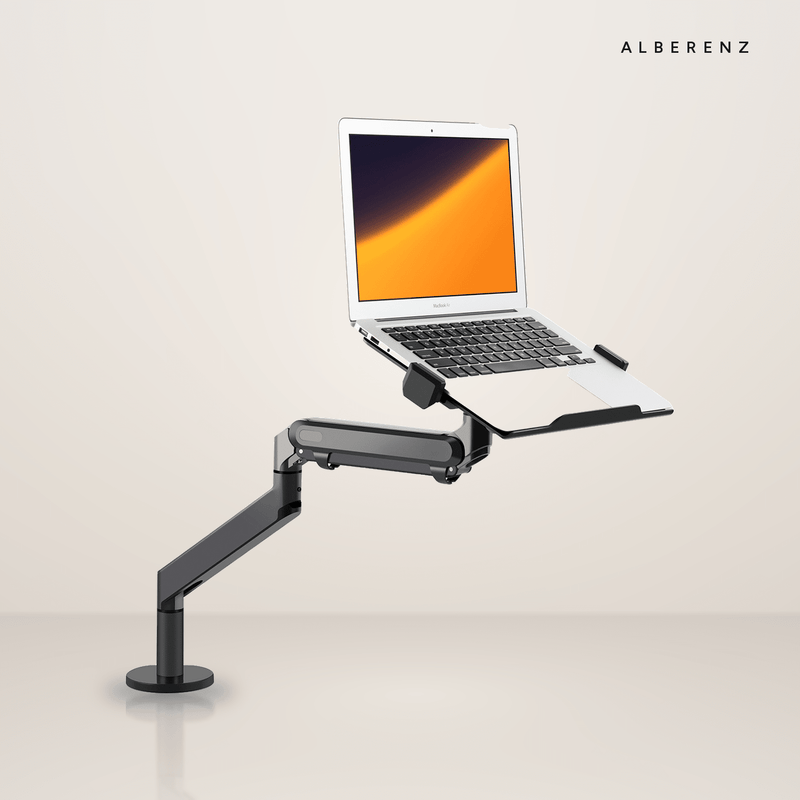 Alberenz® bras pour ordinateur portable à ressort à gaz - gris foncé