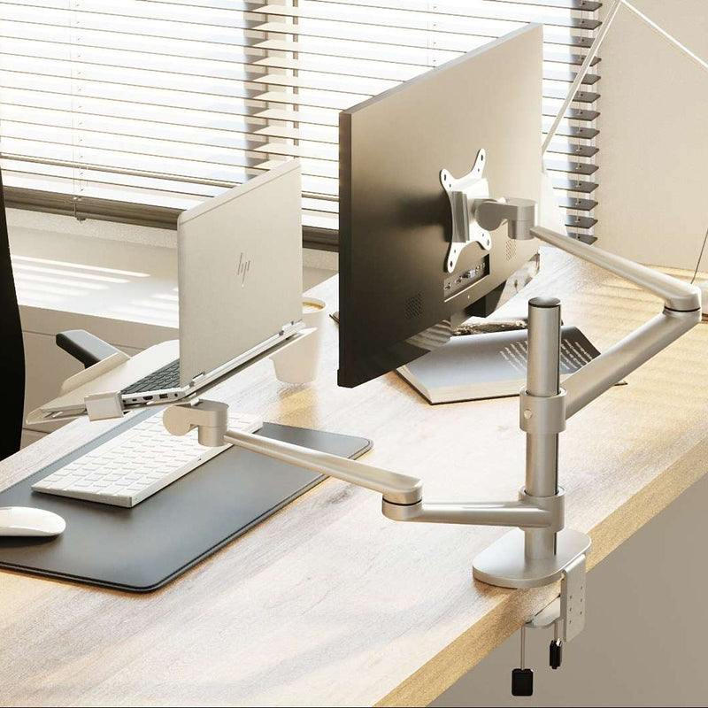 Alberenz® Laptop- och bildskärmsarm, silver