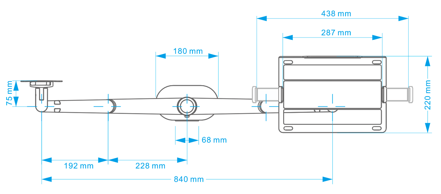 Alberenz® Laptop Monitor Arm Silver - Alberenz -