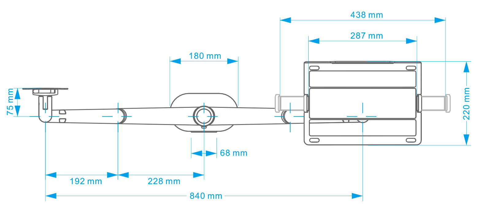 Alberenz® Laptop Monitor Arm Silver - Alberenz -