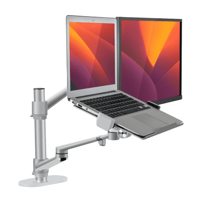 Alberenz® Brazo para portátil y monitor, plateado