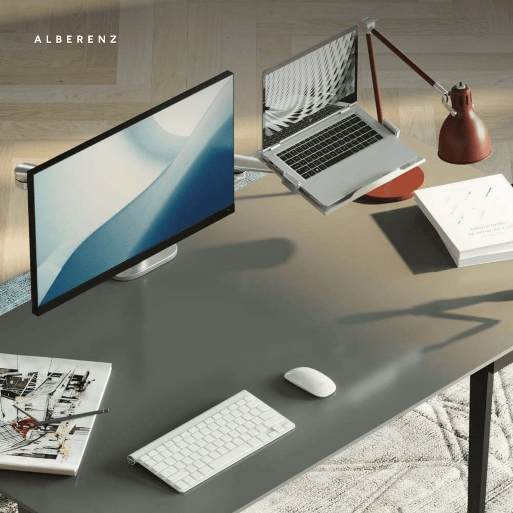 Alberenz® Srebrne ramię do monitora laptopa