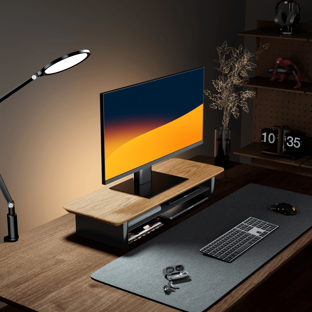 Alberenz® Eg Træ Monitorforhøjer - 1 Skærm