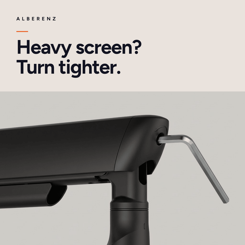 Alberenz® Enkele Monitorarm - Tot 40 inch - met USB-C & USB-A - Zwart