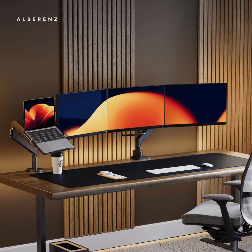 Uchwyt do monitorów Alberenz® na 3 ekrany