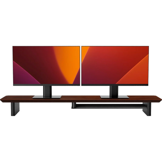 Alberenz® Walnut Wooden Monitor Riser - 2 Monitors - Alberenz -