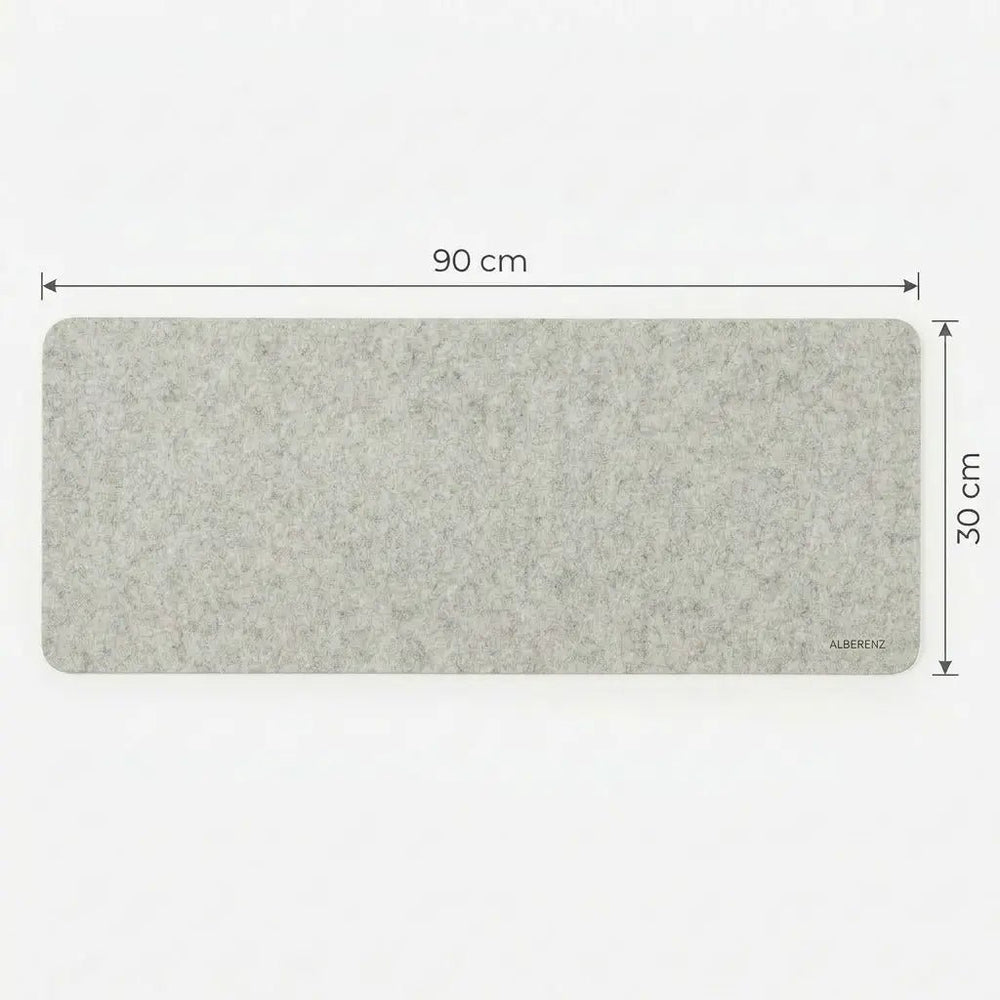 Skriveunderlag - 30x90 cm - Lysegrå