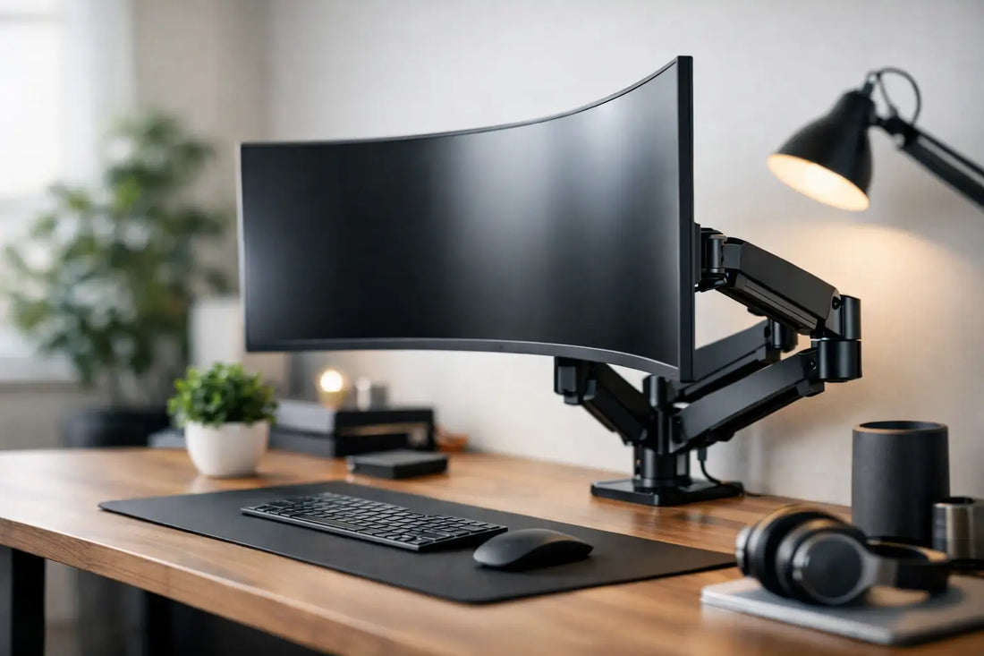 Curved Monitor Mounting for a Better Desk Setup