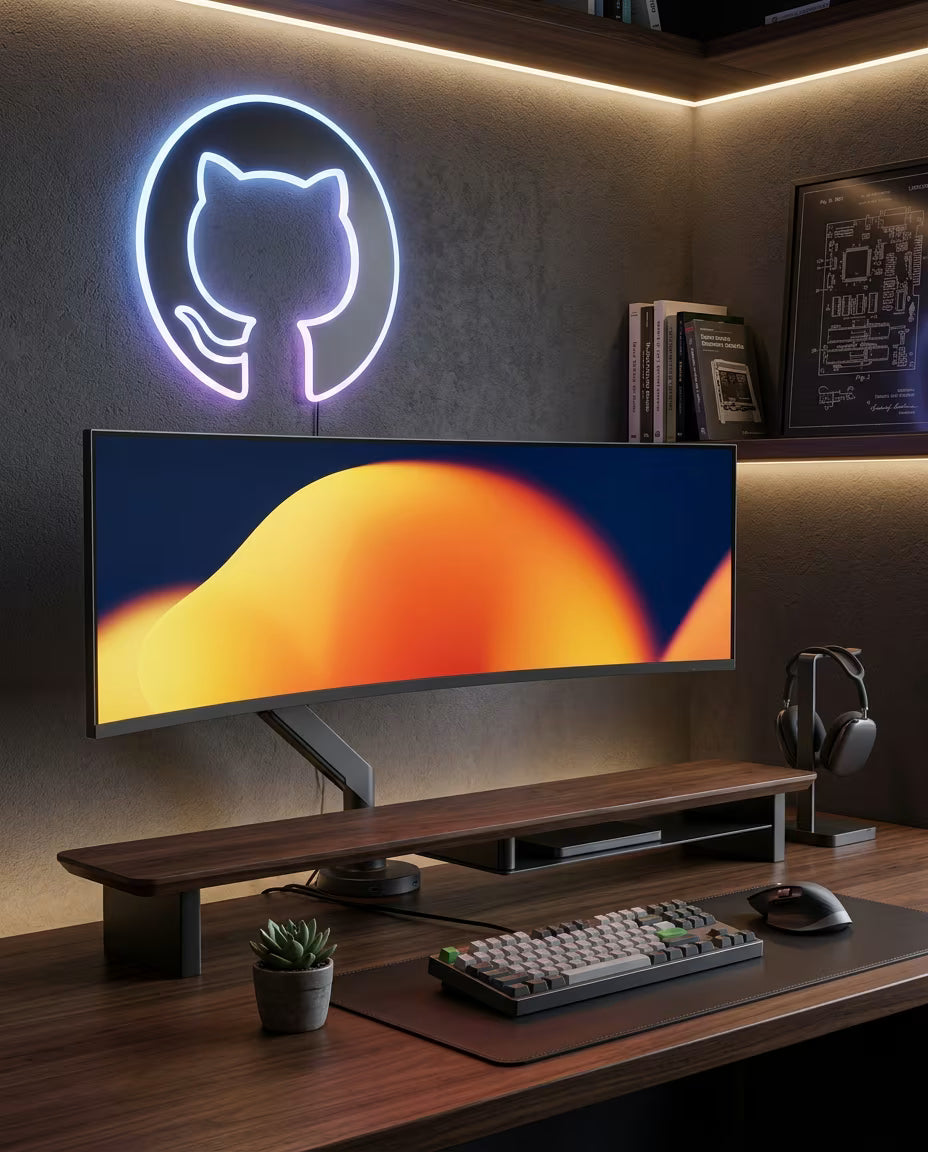 Alberenz® Monitorständer aus Walnussholz - 2 Monitore