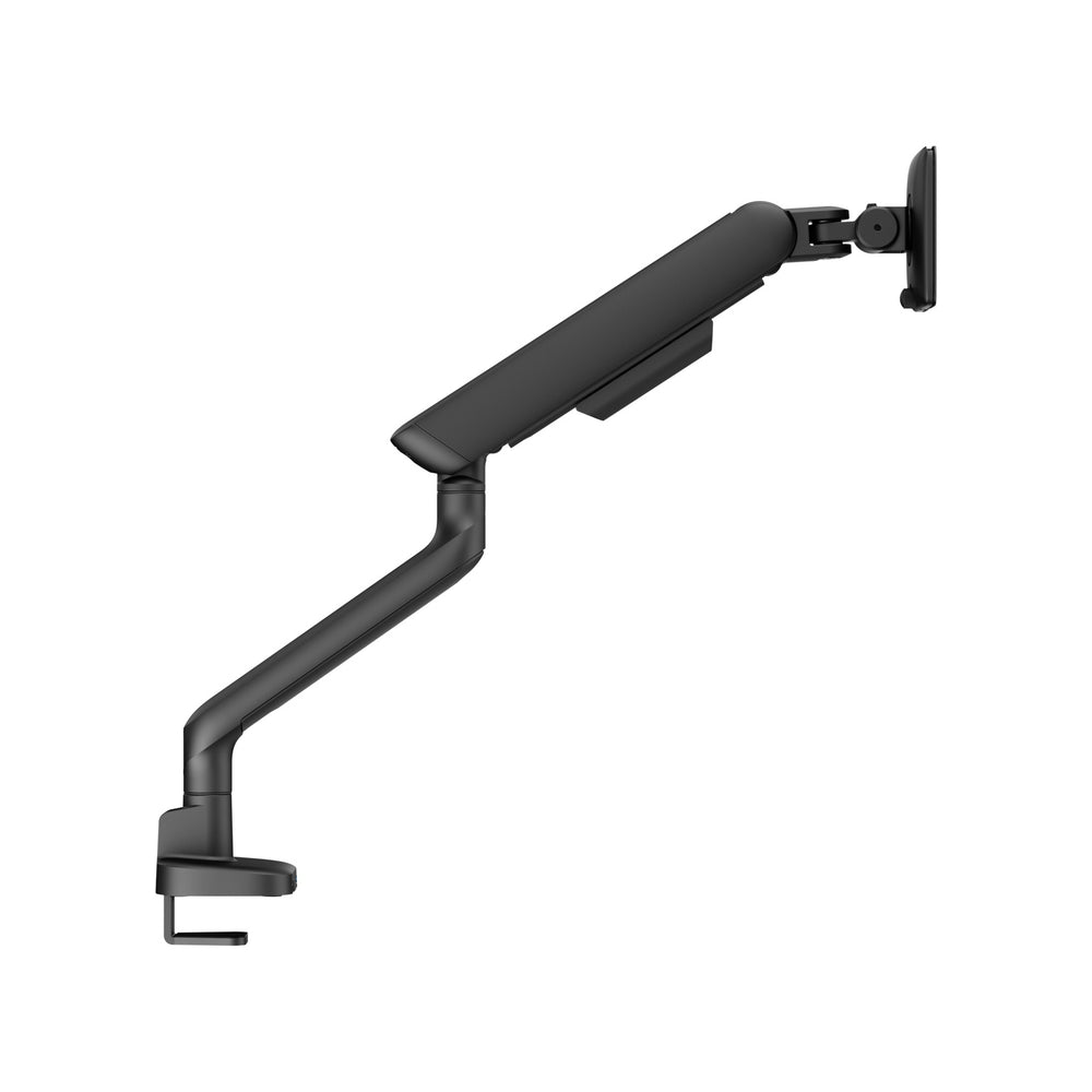 Braccio singolo per monitor Alberenz a molla a gas - Fino a 40 pollici - con USB - Nero