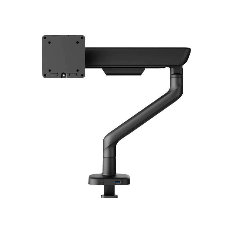Braccio singolo per monitor Alberenz a molla a gas - Fino a 40 pollici - con USB - Nero