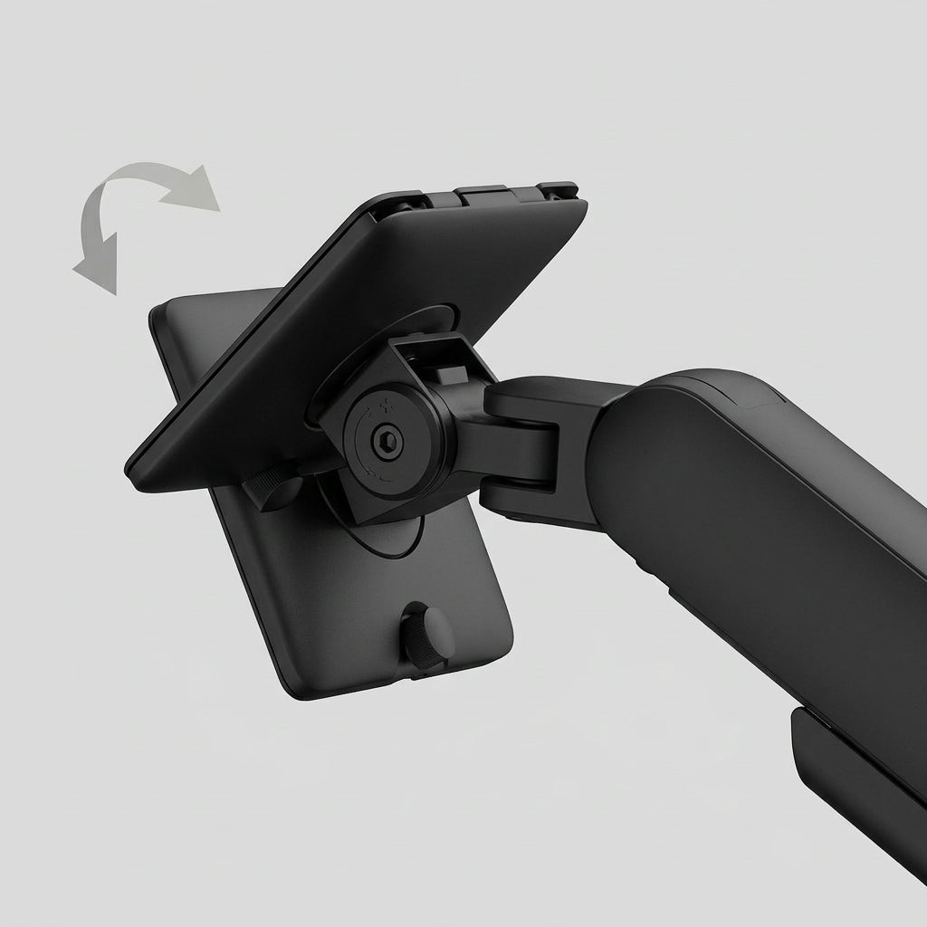 Alberenz Dubbele Monitorbeugel Gasveer - Tot 35" - Met USB - Zwart