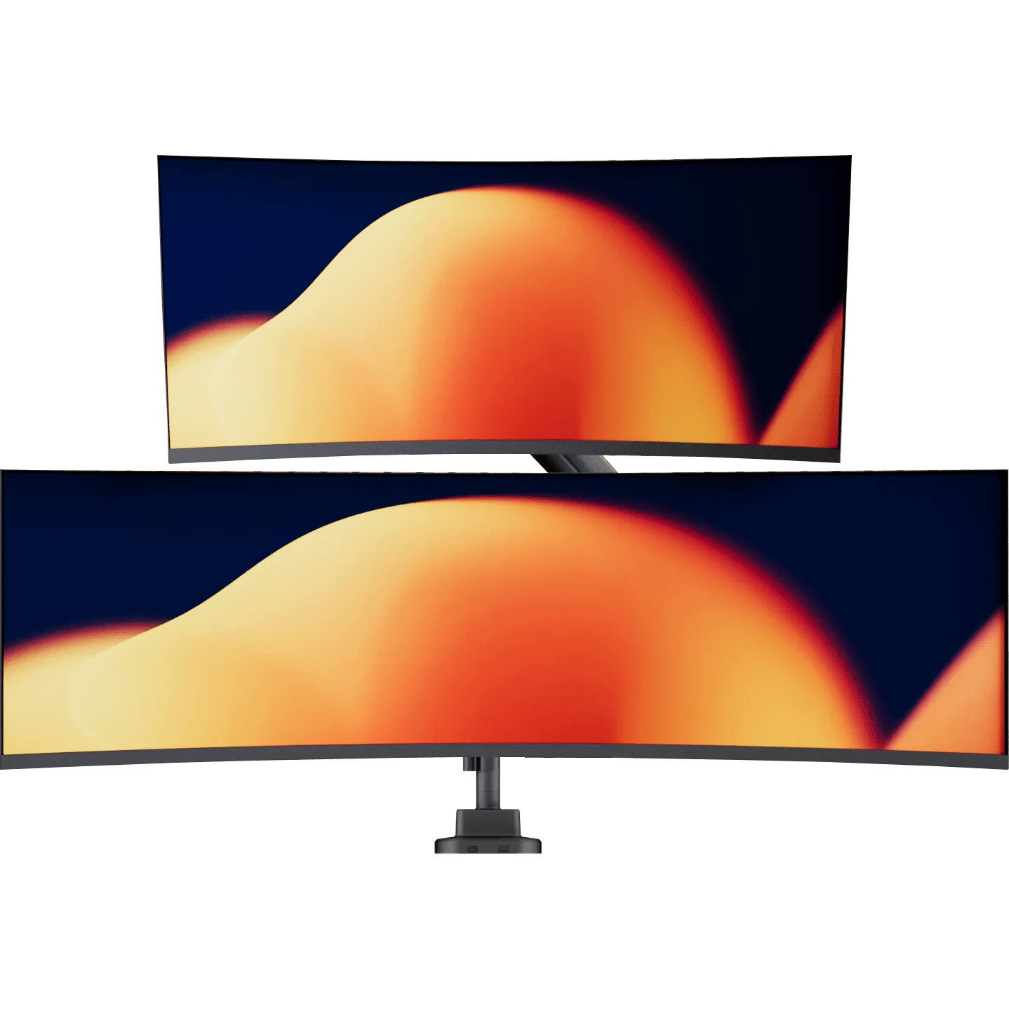 Alberenz® Alberenz Dual Heavy Duty Curved Monitor Mount (up to 2 x 57 inches) - Alberenz - Monitor mount