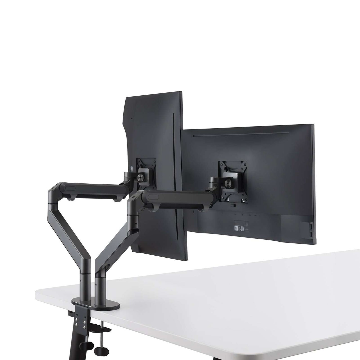 Alberenz Double Monitor Arm With Gas Spring Dark Gray - Alberenz -