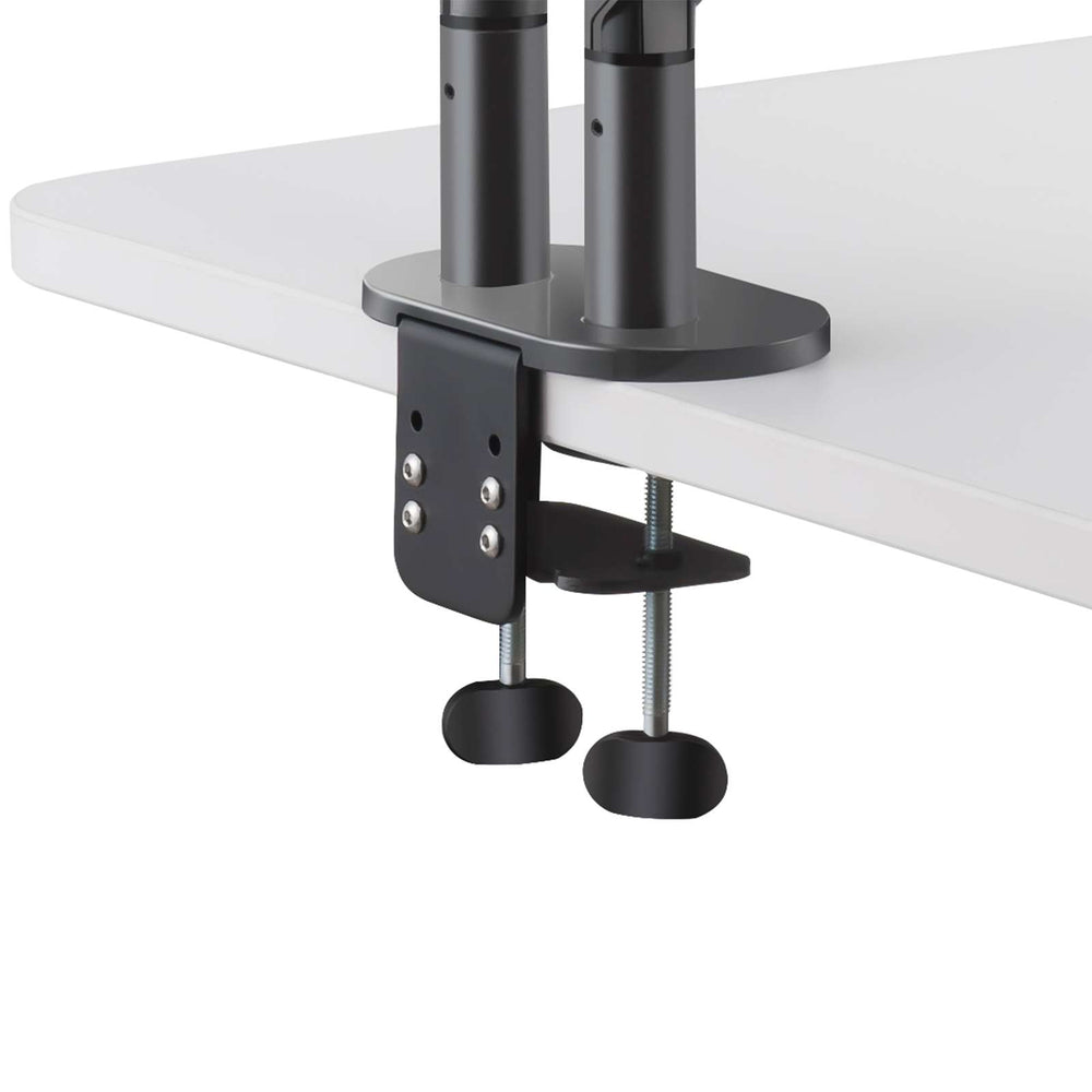 Alberenz® Doppel Monitorarm mit Gasfeder Dunkelgrau