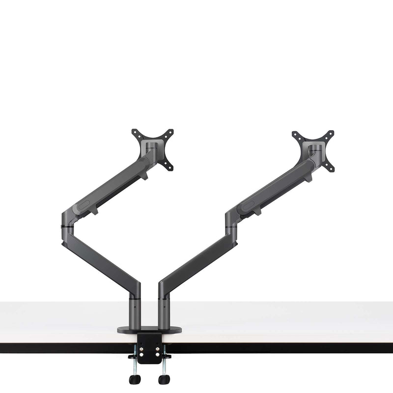 Alberenz® Doppel Monitorarm mit Gasfeder Dunkelgrau
