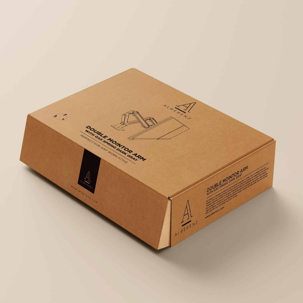 Alberenz® Dubbele Monitorarm Met Gasveer Zilver