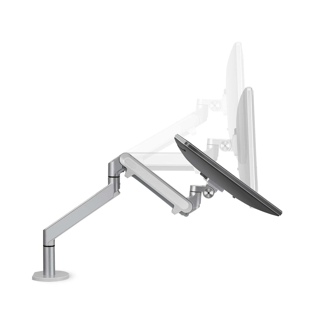 Alberenz® Dubbele Monitorarm Met Gasveer Zilver