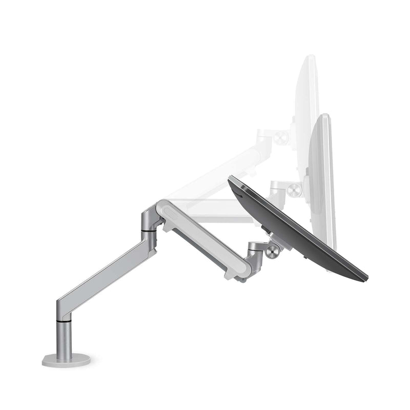 Alberenz® Dubbele Monitorarm Met Gasveer Zilver