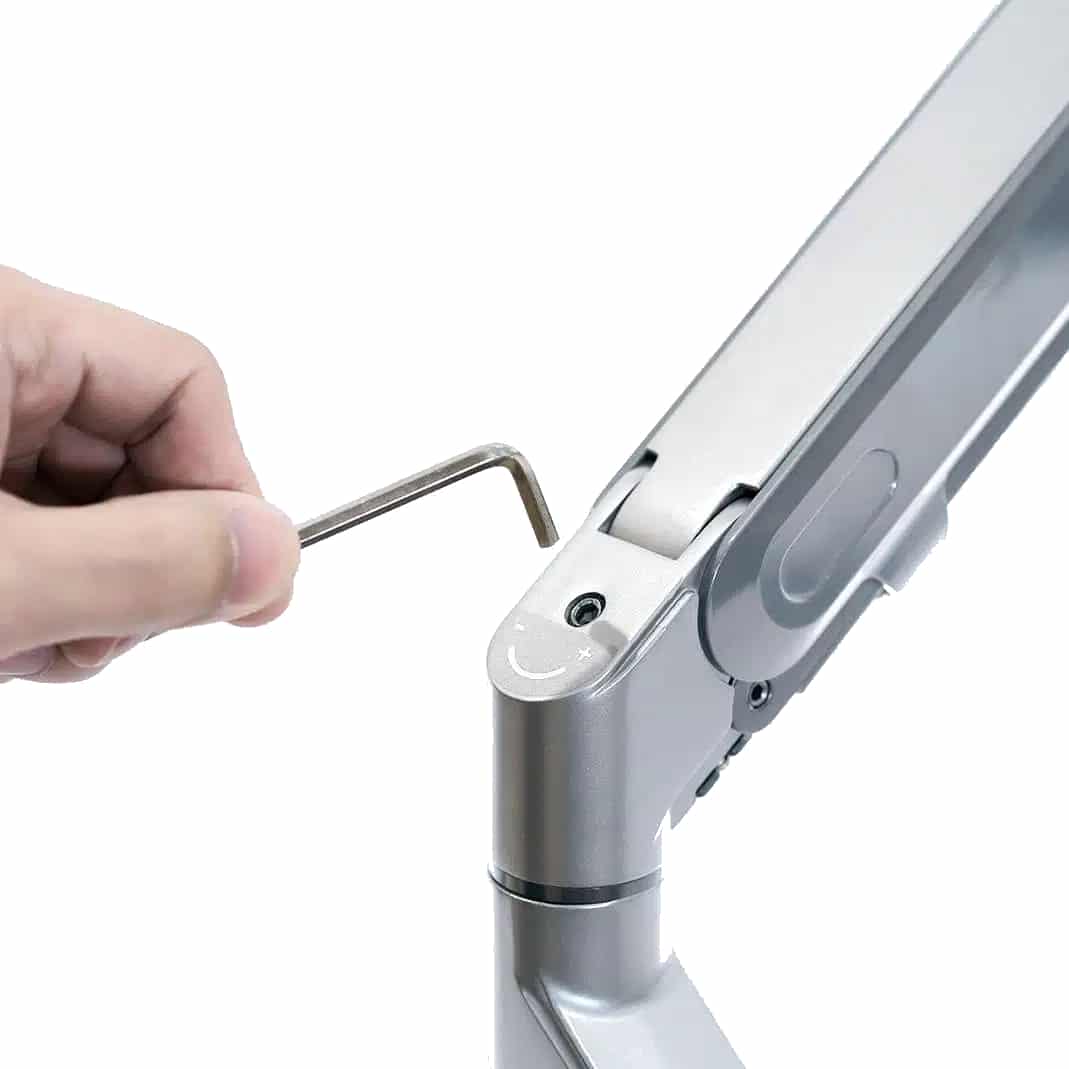 Alberenz® Double Monitor Arm With Gas Spring Silver - Alberenz -