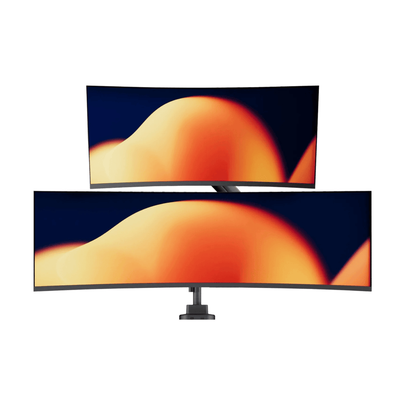 Alberenz® Dubbele Heavy Duty monitorbeugel met gasveer (2 schermen tot 57 inch)