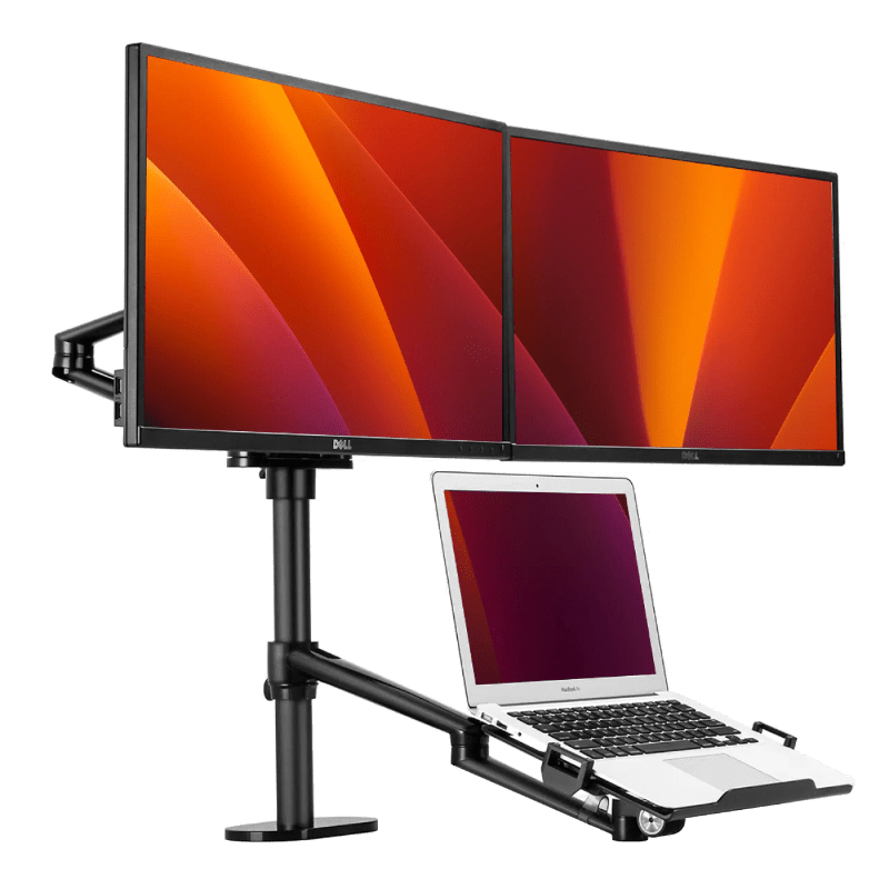 Alberenz dubbele monitorarm met laptop standaard - Alberenz -