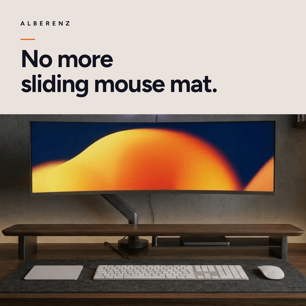 Desk pad - 30x90 cm - Dark Grey