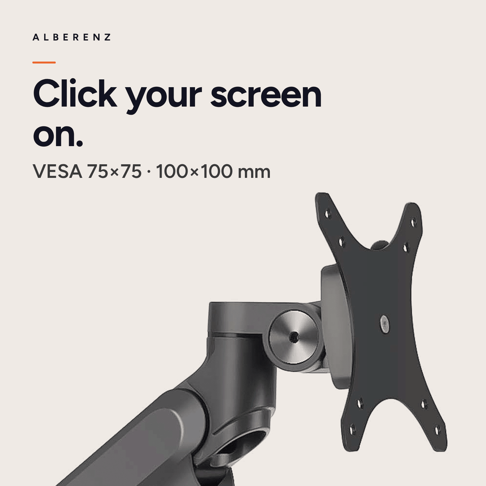 Alberenz® Single Monitor Arm Gas Spring Dark Gray