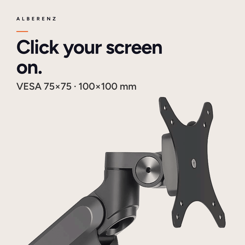 Alberenz® Single Monitor Arm Gas Spring Dark Gray