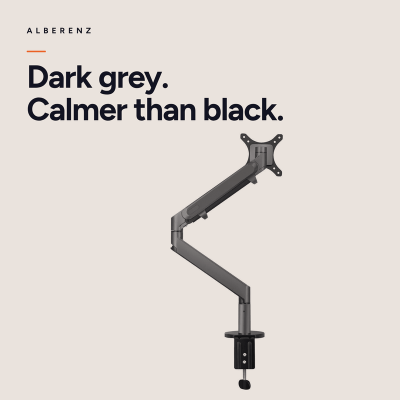 Alberenz® Single Monitor Arm Gas Spring Dark Gray