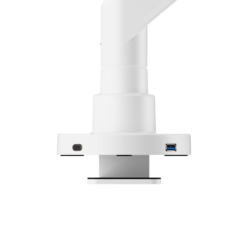 Alberenz® Support d'Écran à Vérin à Gaz Robuste Blanc (jusqu'à 57 pouces)