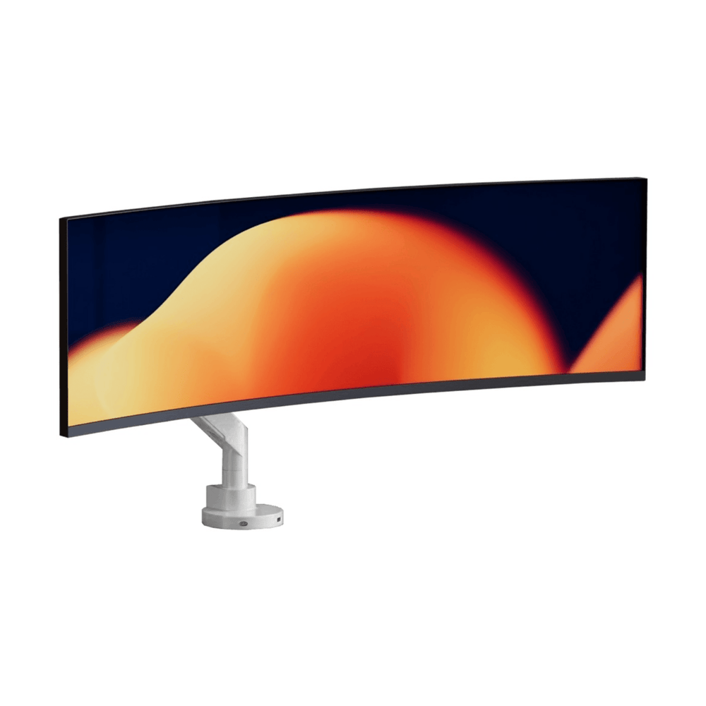 Alberenz® Schwerlast-Gasfeder-Monitorhalterung Weiß (bis zu 57 Zoll)