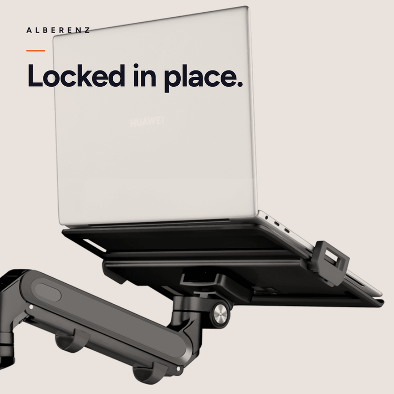 Alberenz® laptop monitor arm with gas spring black