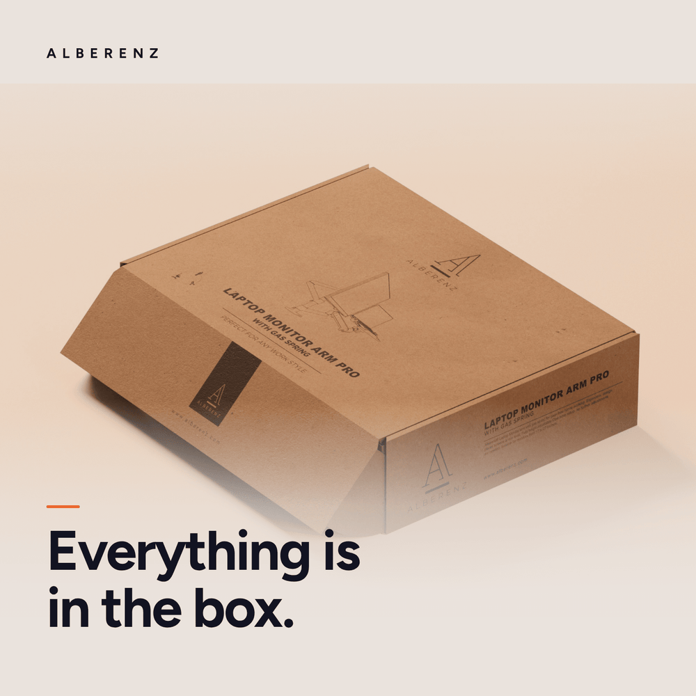 Alberenz® laptop monitorarm met gasveer zilver