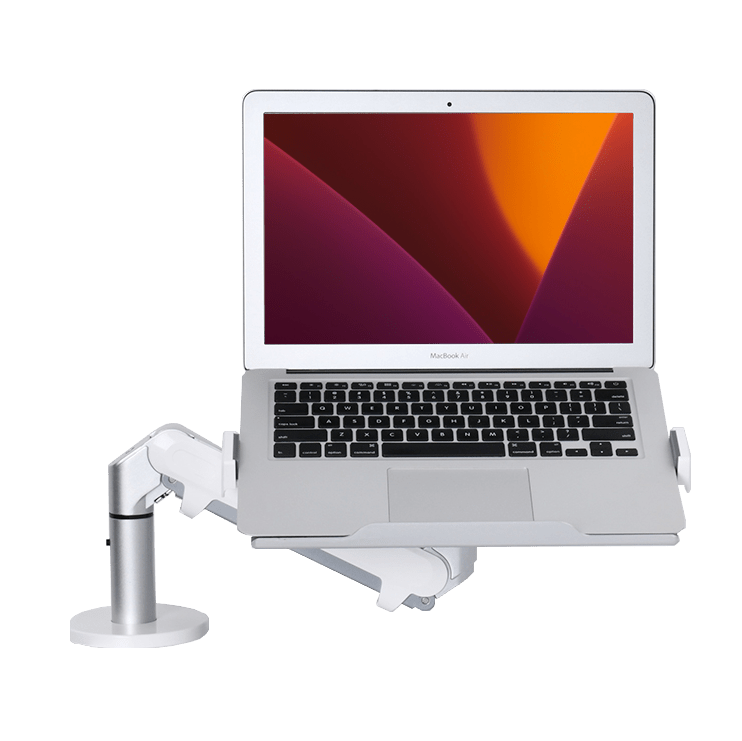 Alberenz® Ramię do laptopa z gazową sprężyną, srebrne