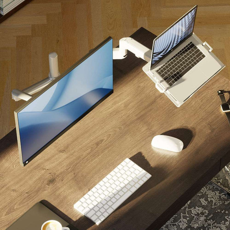 Alberenz® Ramię do laptopa z gazową sprężyną, srebrne