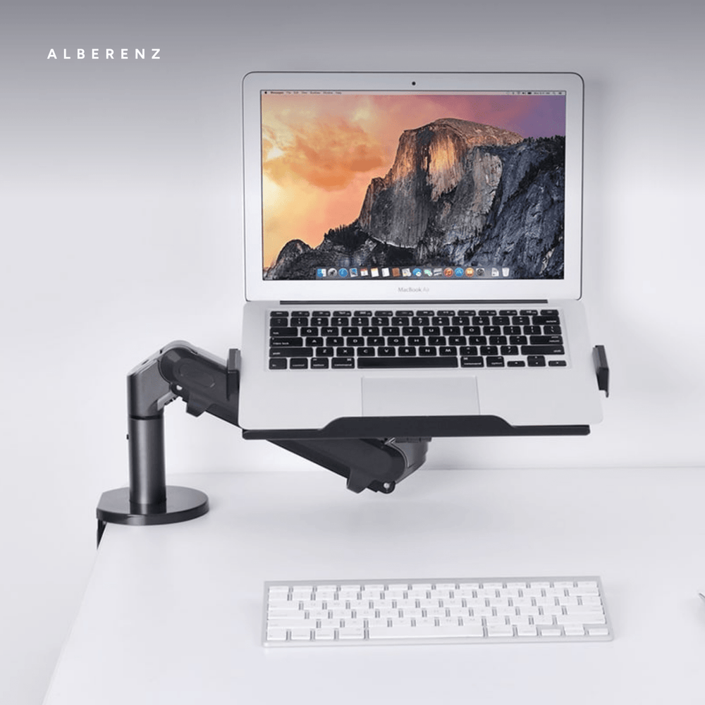 Alberenz® Brazo para Laptop con Resorte de Gas - Gris Oscuro
