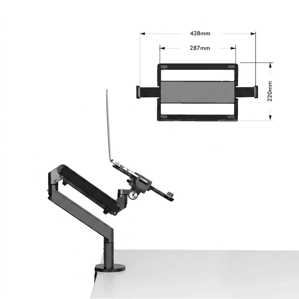 Alberenz® Brazo para Laptop con Resorte de Gas - Gris Oscuro