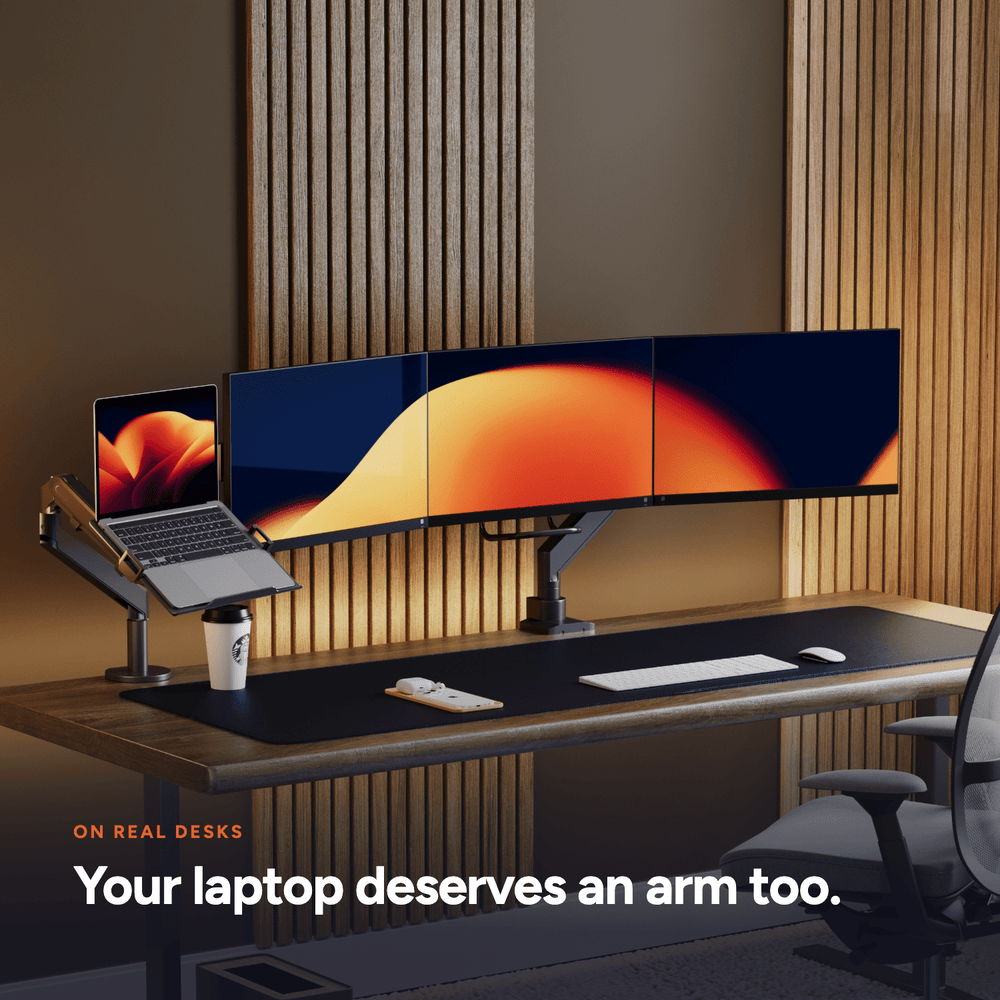 Alberenz® Brazo para Laptop con Resorte de Gas - Gris Oscuro